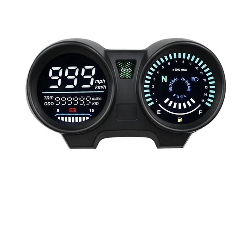 AXCAR Kilometerzähler Motorrad Kilometerzähler Montage Drehzahlmesser Zubehör Motorrad Digital Dashboard FÜR CG125 von AXCAR