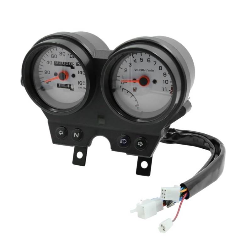 AXCAR Kilometerzähler Motorrad LCD-Computer-geschwindigkeitsmesser-grüne 12V Dual Kilometerzähler Tachometer Tachometer Cluster Anzeige Für EN(Color4) von AXCAR