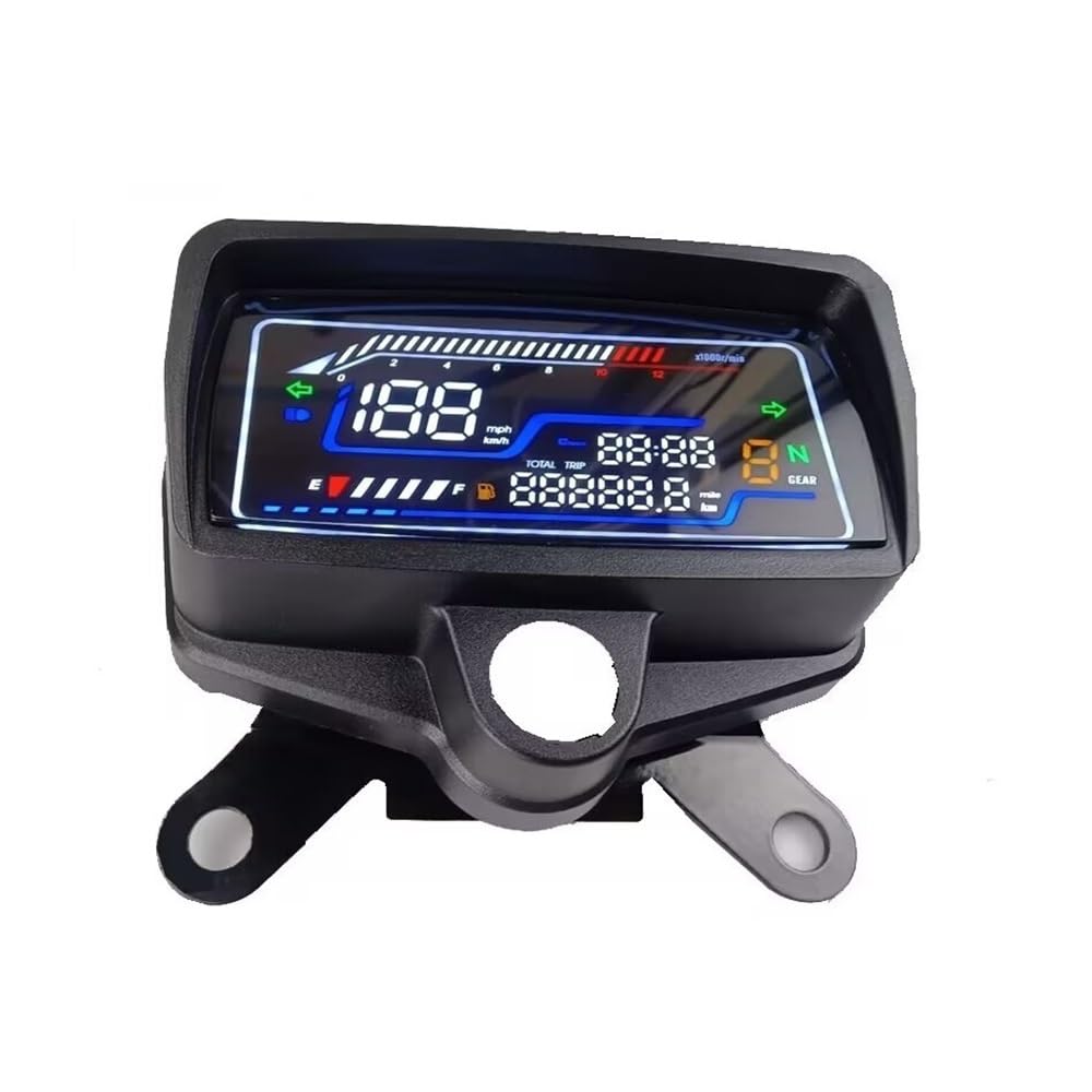 AXCAR Kilometerzähler Motorrad-Tachometer, LCD-Display Mit Drehzahlanzeige, Digitaler Kilometerzähler, Drehzahlmesser Für CG125 Für CG150 von AXCAR