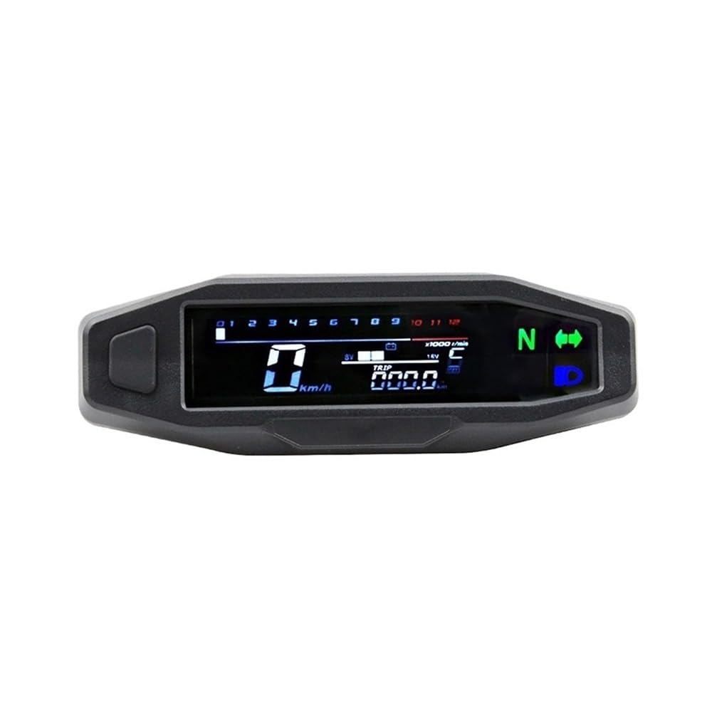 AXCAR Kilometerzähler Motorrad-Tachometer, Universal-LCD-Digital-Kilometerzähler, Motorrad-Drehzahlmesser, Kraftstoffmesser von AXCAR