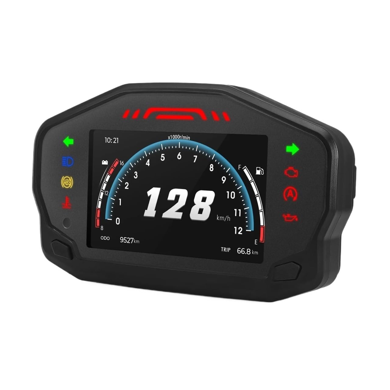 AXCAR Kilometerzähler Motorrad Tachometer Tft Tpms Geschwindigkeit Meter Odemeter Tachometer Mit Halterung Kann Daten Chinesisch/Englisch FÜR 2/4 Zylinder(No Sensor) von AXCAR