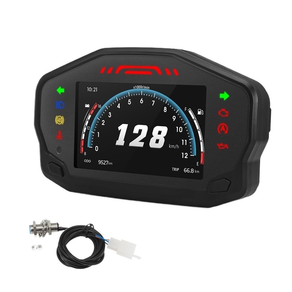 AXCAR Kilometerzähler Motorrad Tachometer Tft Tpms Geschwindigkeit Meter Tachometer Kann Daten Chinesisch/Englisch FÜR 2/4 Zylinder(with Sensor) von AXCAR