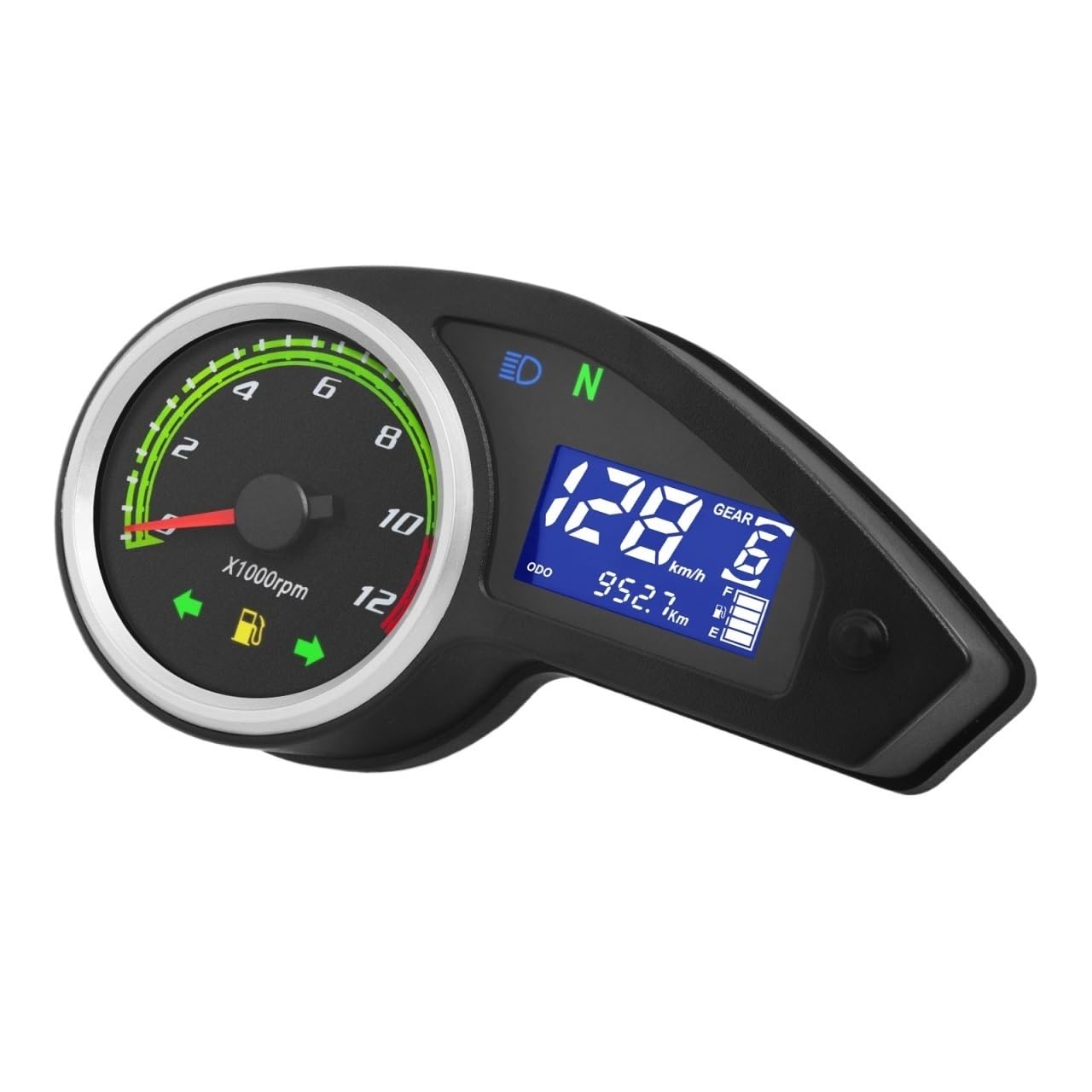 AXCAR Kilometerzähler Tachometer Tachometer LCD Digital Instrument Kilometerzähler Moto Dashboard Für Brasilien Chile Off-Road Für CG Für GY200 Für Enduro 250 2023(No Sensor) von AXCAR