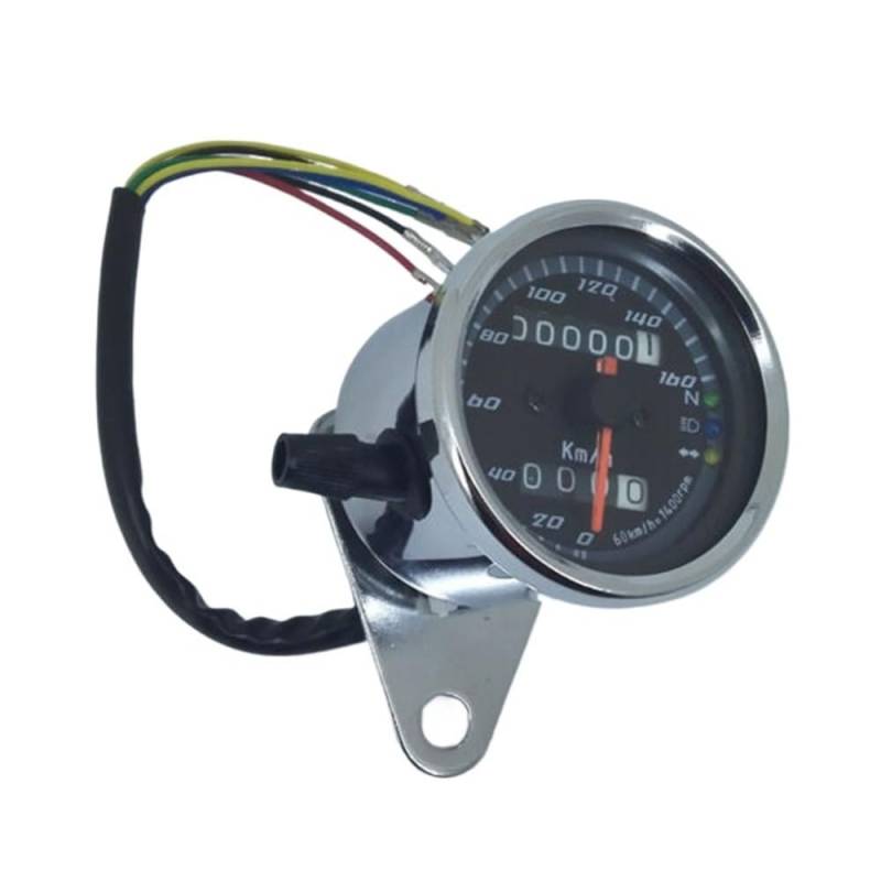 AXCAR Kilometerzähler Universal Motorrad LCD-Computer-geschwindigkeitsmesser-grüne Tachometer-lehre Hintergrundbeleuchtung Dual Speed ​​Meter Für Cafe Racer(Color-SI) von AXCAR