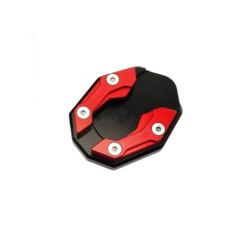 Für ADV150 Für ADV 150 Motorrad Zubehör Seite Stehen Verlängerung Kickstand Enlarger Platte Pad Ständer Stützpolster(Red) von AXCAR