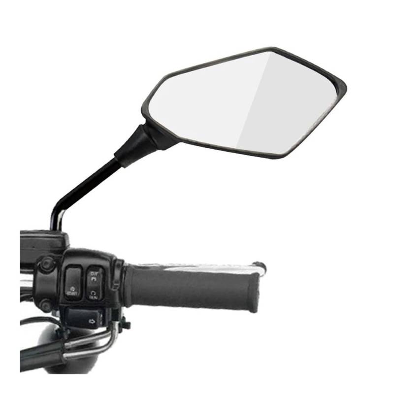 Für Y&amaha Für Dt 125 Für Wr450f Für Vmax 1200 Für Xmax 125 Motocross Spiegel Lenker Ende Rearview Außenspiegel Moto Rückspiegel Spiegel(Color-C Black) von AXCAR