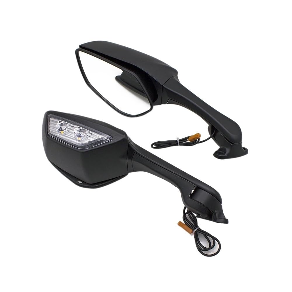 Für Y&amaha Für YZF Für R6 Für YZFR6 15-2023 Für YZF Für R1 Motorrad Rückspiegel Rückansicht Seiten Spiegel Mit LED Schalten Licht Rückspiegel Spiegel von AXCAR