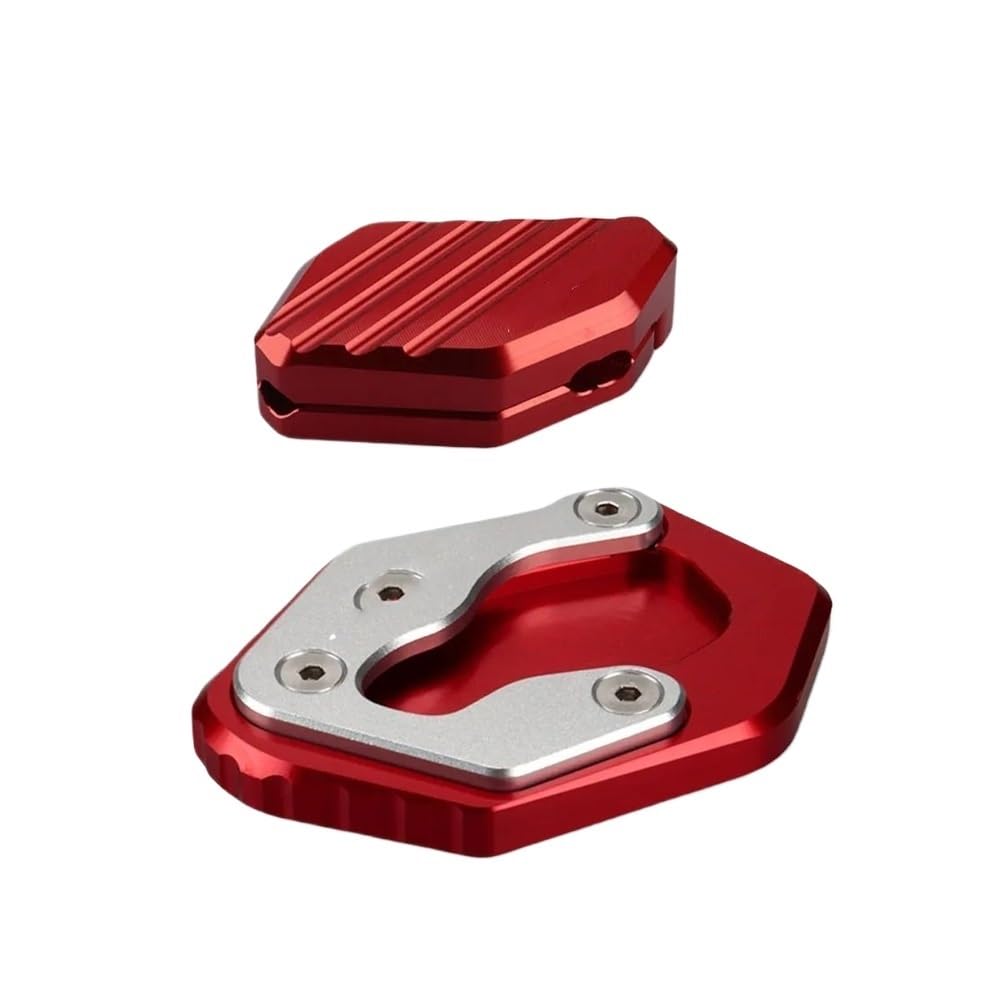 Motorrad Zubehör Ständer Seite Stehen Verlängerung Pad Seite Halterung Für Y&AMAHA Für Xmax Für X-MAX 250 300 Für XMAX300 Ständer Stützpolster(Red) von AXCAR