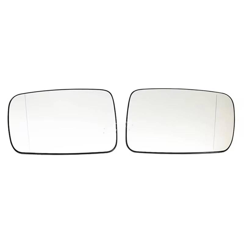 AXCDEVFC Flügelspiegelglas Kompatibel Mit Für 3er-Serie Für Coupe E46 1999 2000 2001-2006 Automotive Blau Weitwinkelspiegel Gesicht Glas 51167028427 51167028428(White,1 Pair) von AXCDEVFC