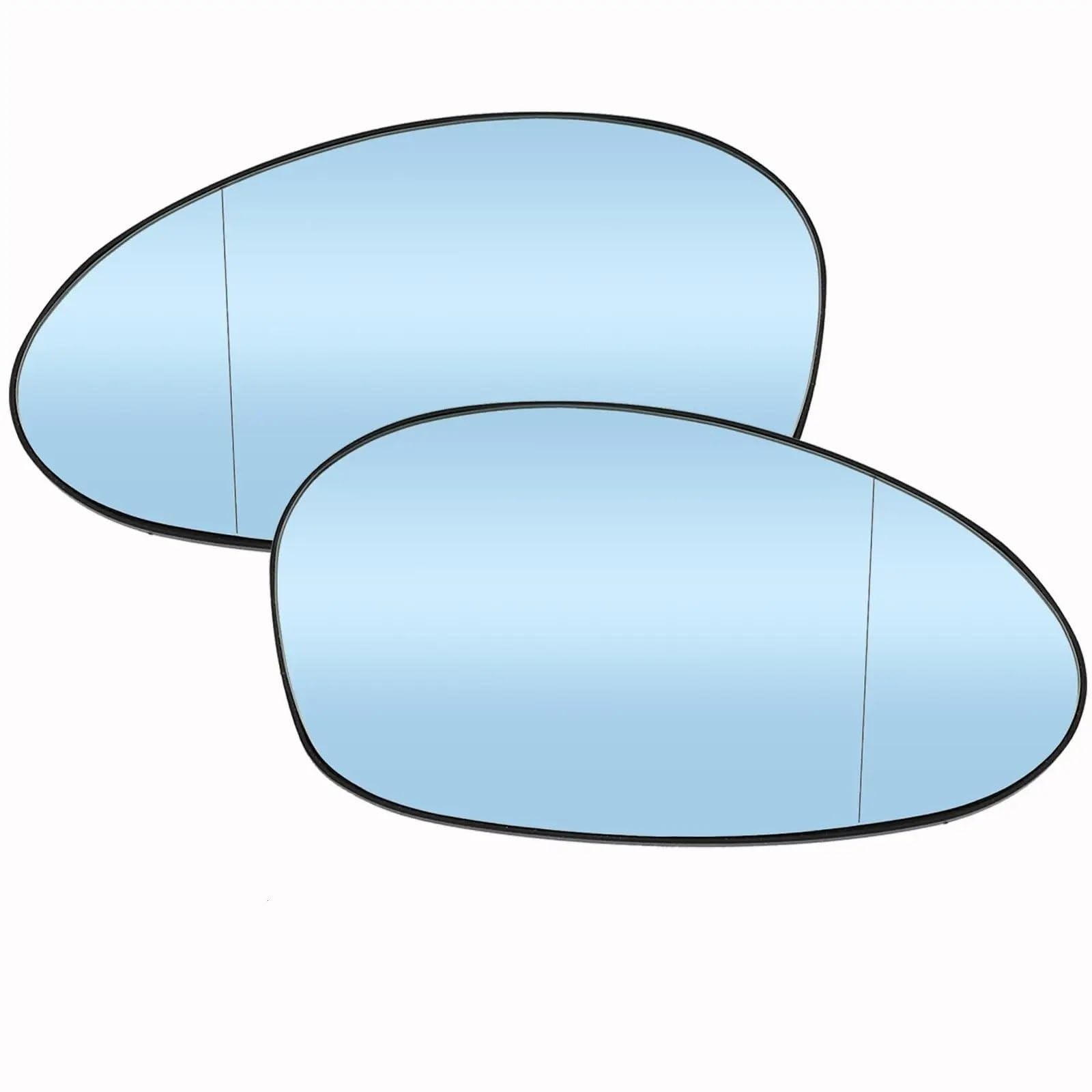 AXCDEVFC Flügelspiegelglas Kompatibel Mit Für E46 E81 E87 E88 E90 E91 E92 E93 Spiegelglas Vorne Links Rechts Beheizt Türseite Blau Rückspiegel 51167145267 51167145268(1 Pair) von AXCDEVFC