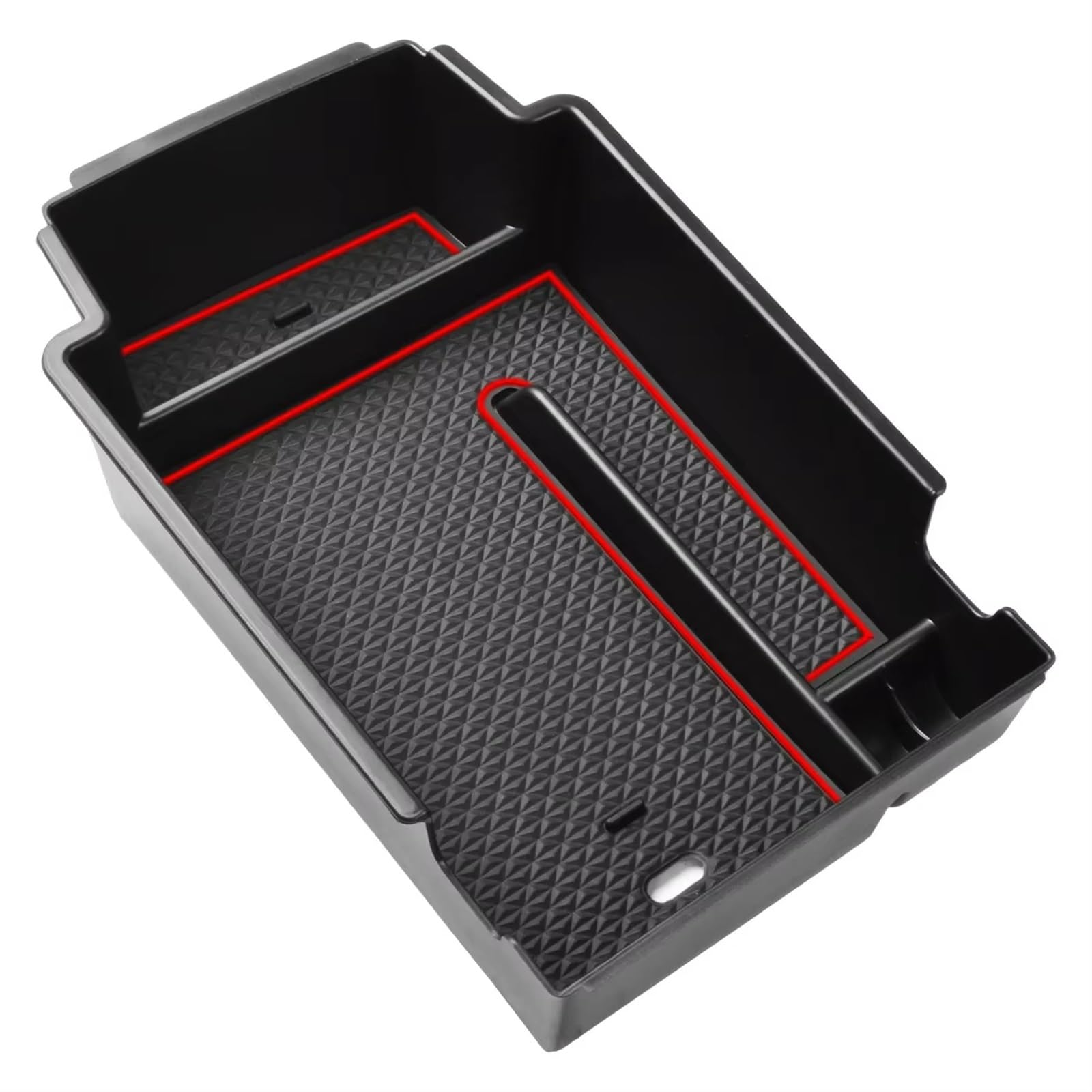 AXCDEVFC Mittelkonsole Handschuhfach Kompatibel Mit Chevrolet Für Blazer 2019 2020 2021 2022 Center Console Organizer Container Autozubehör Auto Mittelarmlehne Aufbewahrungsbox(Red) von AXCDEVFC