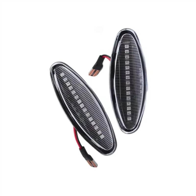 AXCDEVFC Rückspiegel Blinker Licht Kompatibel Mit Jaguar Für S-Type 1999-2007 Für XK 8/XKR 1996-2005 Für XJ X350 2003-2006 Auto-Blinker-Seitenmarkierungsleuchten Kontrollleuchte(Crystal Type) von AXCDEVFC