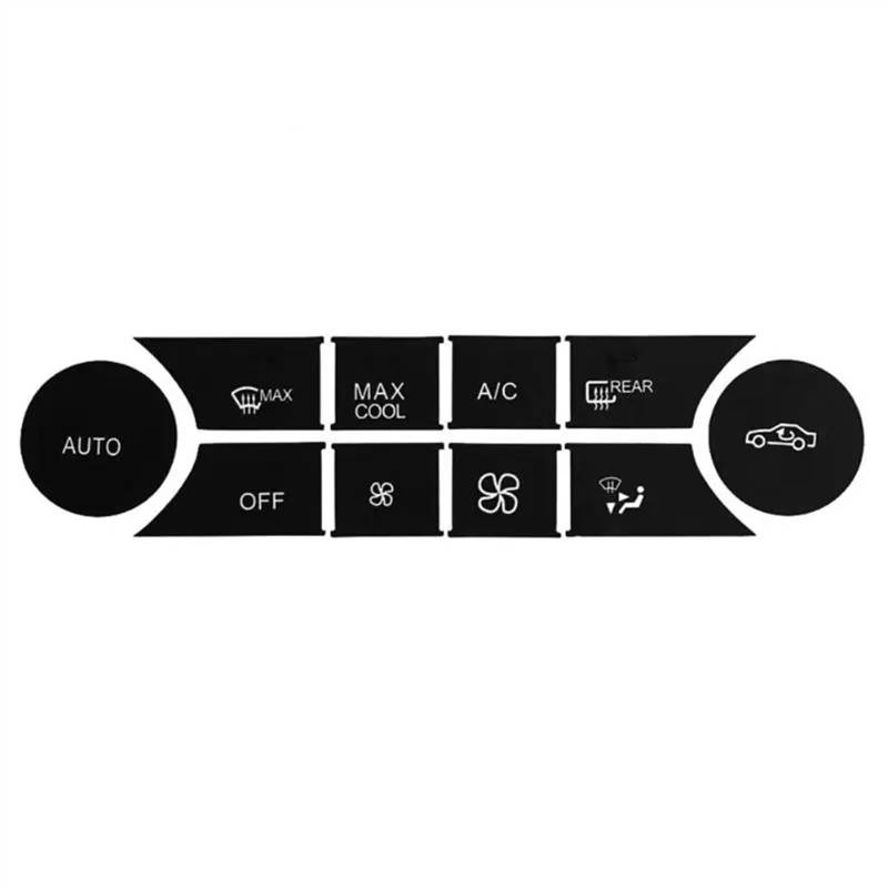 AXCDEVFC Switch Knopf Aufkleber Kompatibel Mit Benz Für W204 2008 2009 2010 2011 2012 2013 2014 Auto-Klimaanlagenknopf Auto-Innenraum-Aufkleber-Set Armaturenbrett-Reparatur-Aufkleber von AXCDEVFC