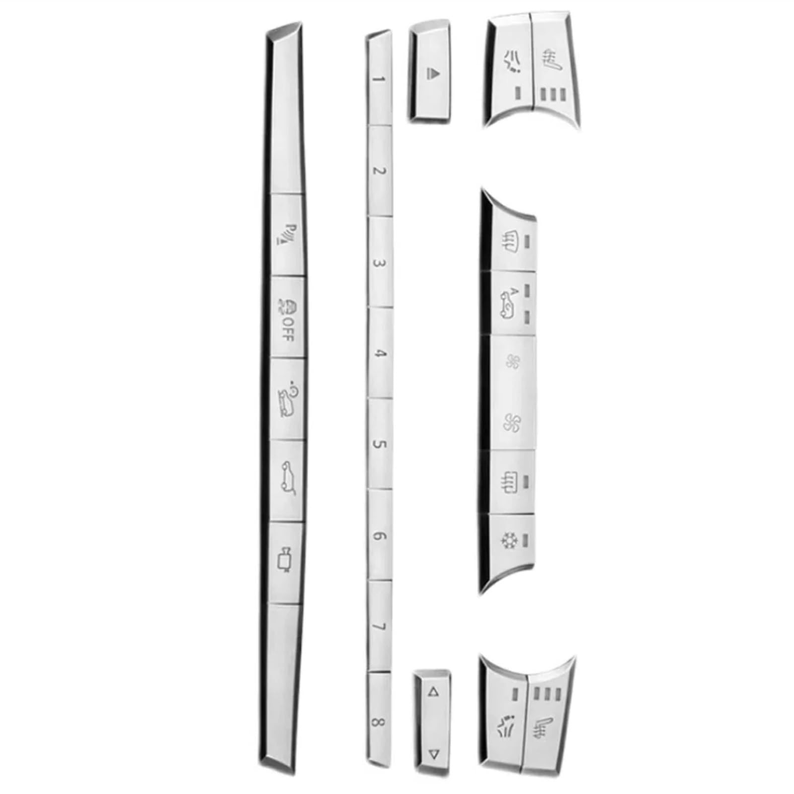 AXCDEVFC Switch Knopf Aufkleber Kompatibel Mit Für X6 E71 E72 2009 2010 2011 2012 2013 2014 Auto-Mittelkonsolen-Tastenabdeckung Schalteraufkleber Innenzubehör von AXCDEVFC