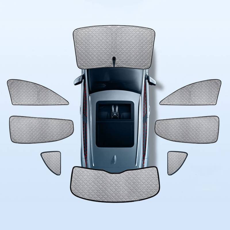 Auto-Seitenscheibe Sonnenschutz für Skoda Octavia 2008 2009 2010 2011 2012 2013 2014,Sonnenschutz Vordere und Hintere Seitenfenster Silber Sonnenblende UV-Schutz Zubehör,A/8pcs von AXEP