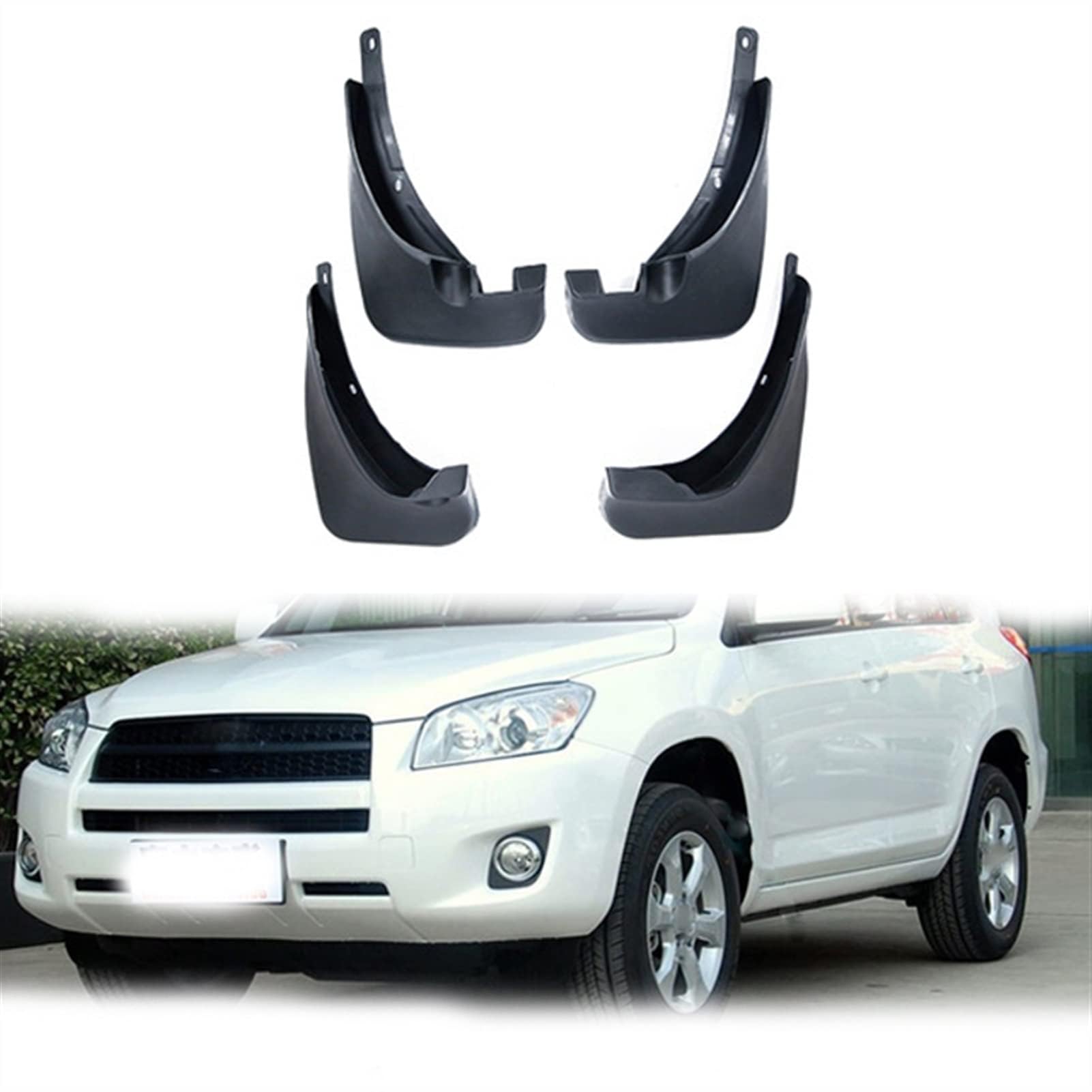 Car Schmutzfänger für Toyota RAV4 RAV 4 XA30 30 2006 2007 2008 2009 2010 2011 2012, Auto Schmutzfänger Spritzschutz Kotflügel Vorne Hinten Styling Spritzschutz,Autozubehör,No Wheel Eyebrow von AXEP