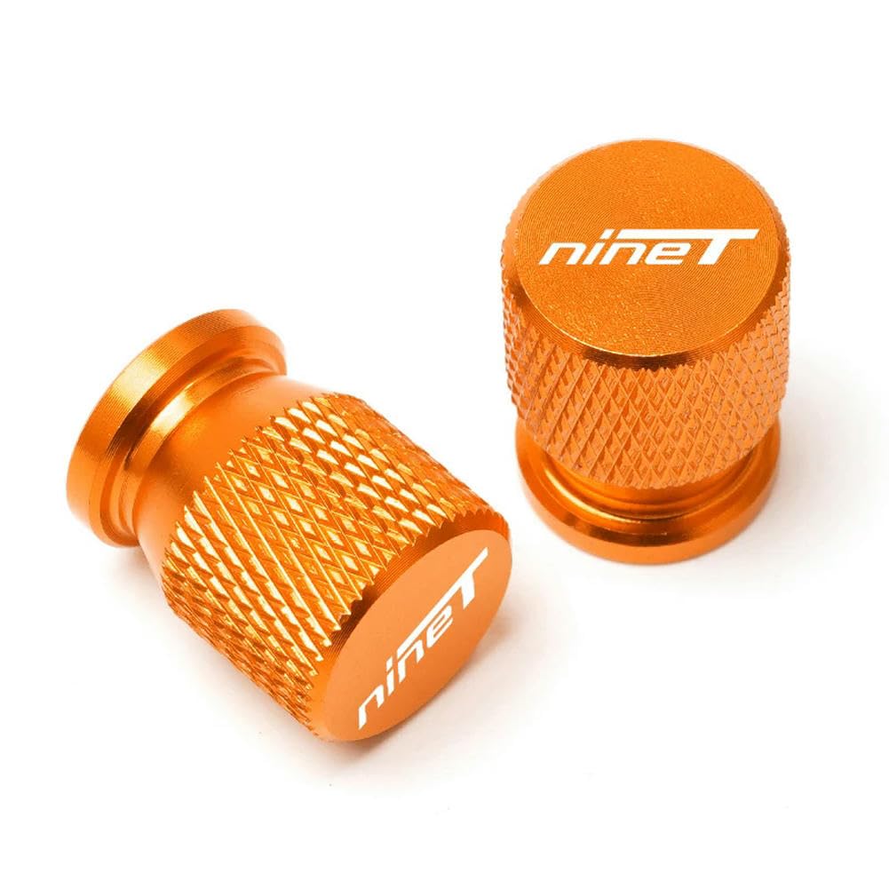 Motorrad-Reifenventil, Luftanschluss, Stopfen, CNC-Aluminium, Zubehör für R Ninet Nine T 2014–2024, Universal-Orange von AXHNG