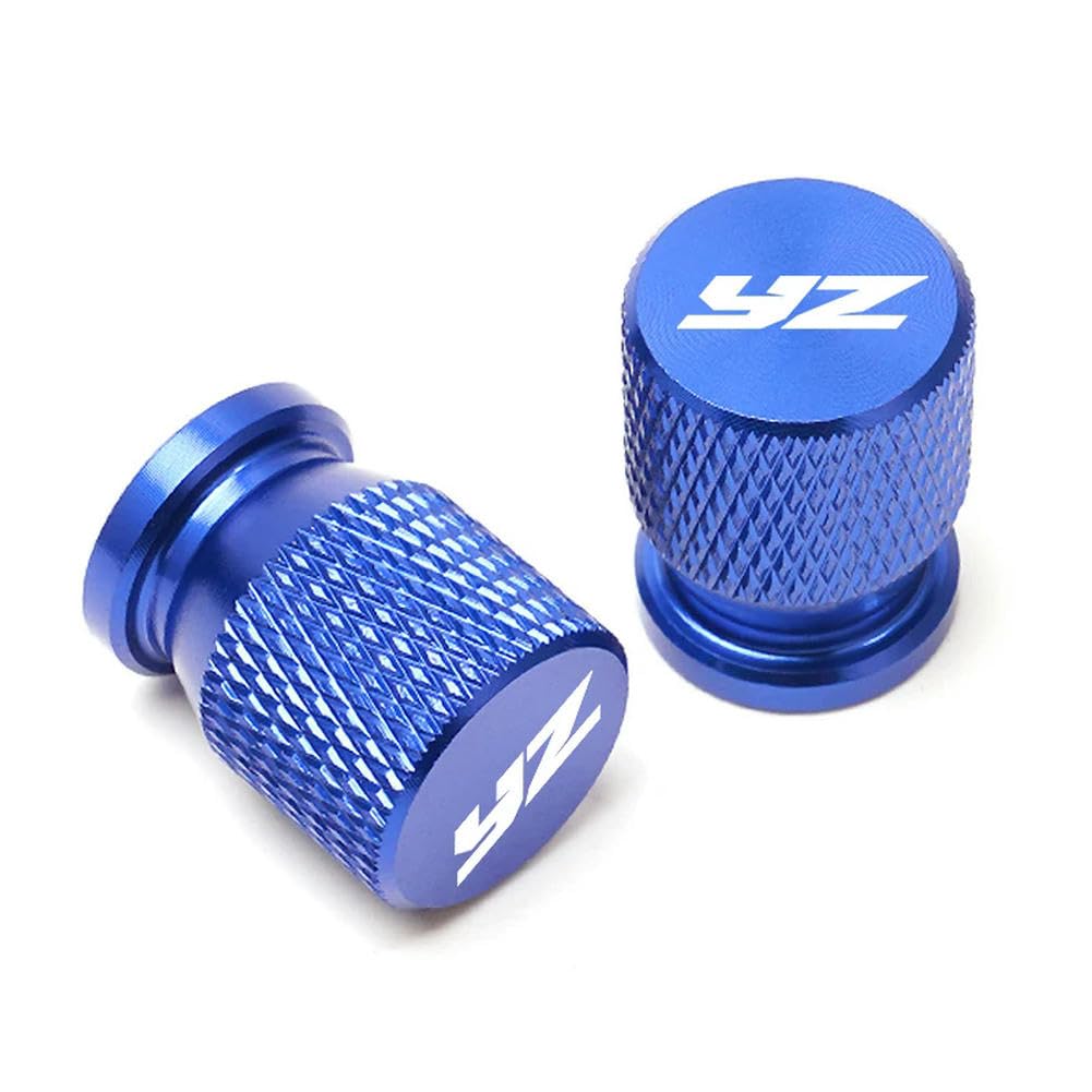 Reifenventilkappe, blau, für YZ 80, 85, 125, 250, 426, 450 F, X, FX, YZ80, YZ85, YZ125, YZ250, YZ250F, YZ426F, YZ450F, YZ250X, YZ250FX, YZ450FX, Blau von AXHNG