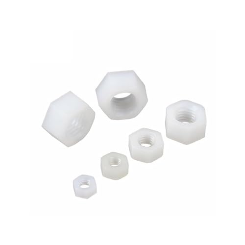 10pcs/20pcs/50Pcs DIN934 M2 M2.5 M3 M4 M5 M6 M8 M10 M12 Black Bolt Hex Nut Hexagon Nuts AXHNGUQB(White,M12 10pcs) von AXHNGUQB