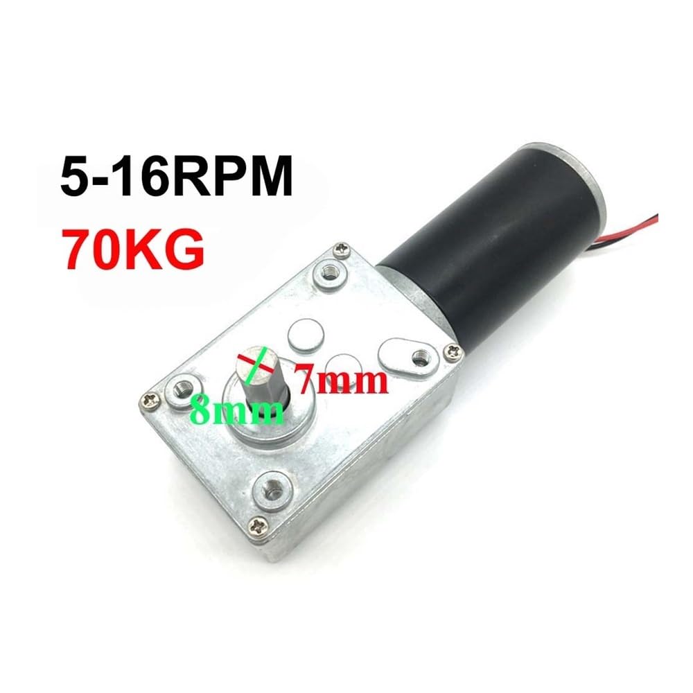 12V DC Worm Gear electronic starter Reducer 24v Powerful High Torque 12 Volt electronic starter Reversed Gearbox Door Robot Bringsmart AXHNGUQB(Package H,24v 200rpm) von AXHNGUQB