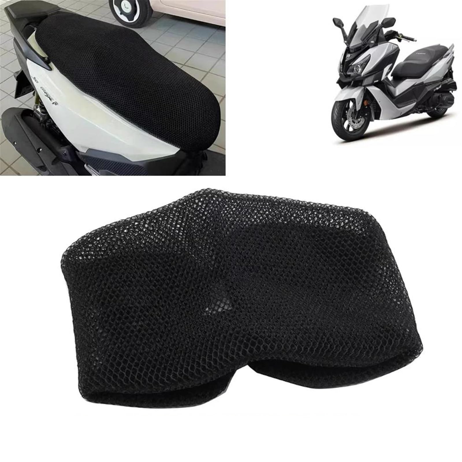 AXIAOLIN Atmungsaktiv Für SYM CRUISYM 300 JOYMAX Z 300 Z300 Motorrad Atmungsaktive Sitzkissen Abdeckung Protector Schutz 3D Sonnenschutz Mesh Pad Schutz von AXIAOLIN