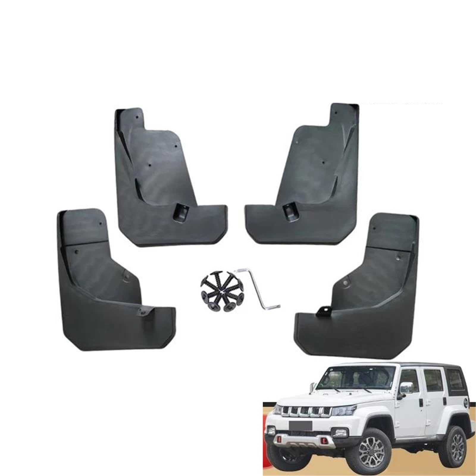 Autoteile Auto Kotflügel Für BAIC Beijing BJ40 2023 Kotflügel Spritzschutz Kotflügel Auto Vorne Hinten Schmutzfänger 4Pcs Auto Zubehör von AXIAOLIN