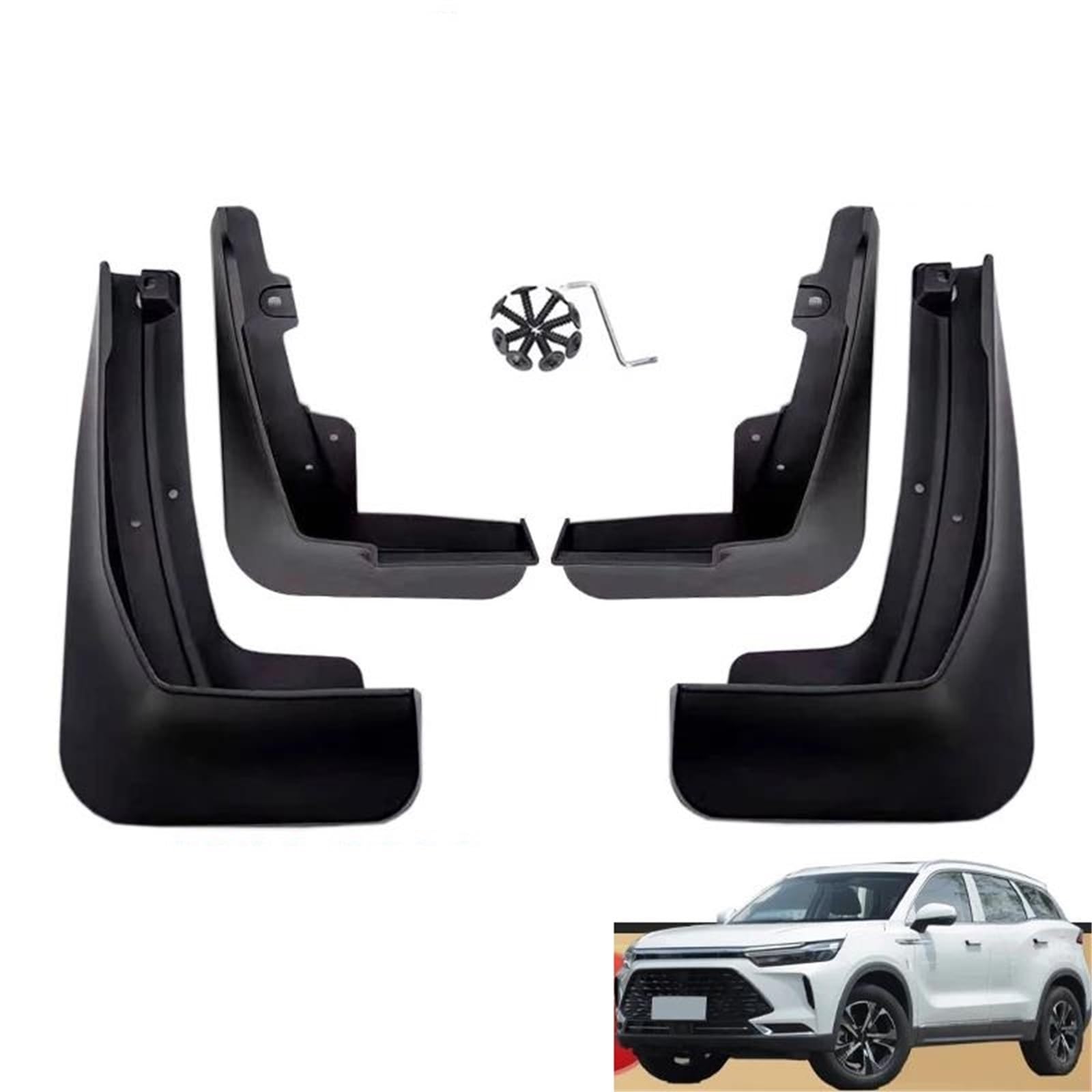 Autoteile Auto Kotflügel Für Baic X7 SUV 2022 2023 1,5 DCT Kotflügel Splash Guards Kotflügel Auto Vorne Hinten Schmutzfänger Auto Zubehör von AXIAOLIN