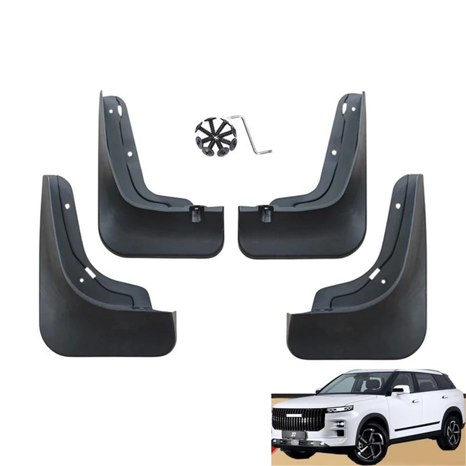 Autoteile Auto Kotflügel Für Jaecoo J7 2023 1,6 T DCT Kotflügel Splash Guards Kotflügel Auto Vorne Hinten Schmutzfänger 4Pcs Auto Zubehör von AXIAOLIN