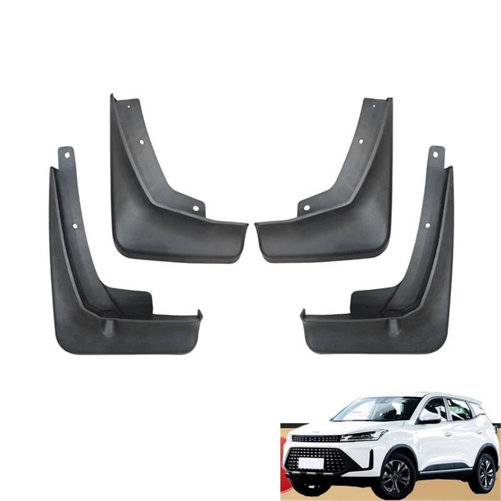 Autoteile Auto Kotflügel Für Kaiyi X3 Pro 2023 1,5 CVT Kotflügel Splash Guards Kotflügel Auto Vorne Hinten Schmutzfänger 4Pcs Auto Zubehör von AXIAOLIN