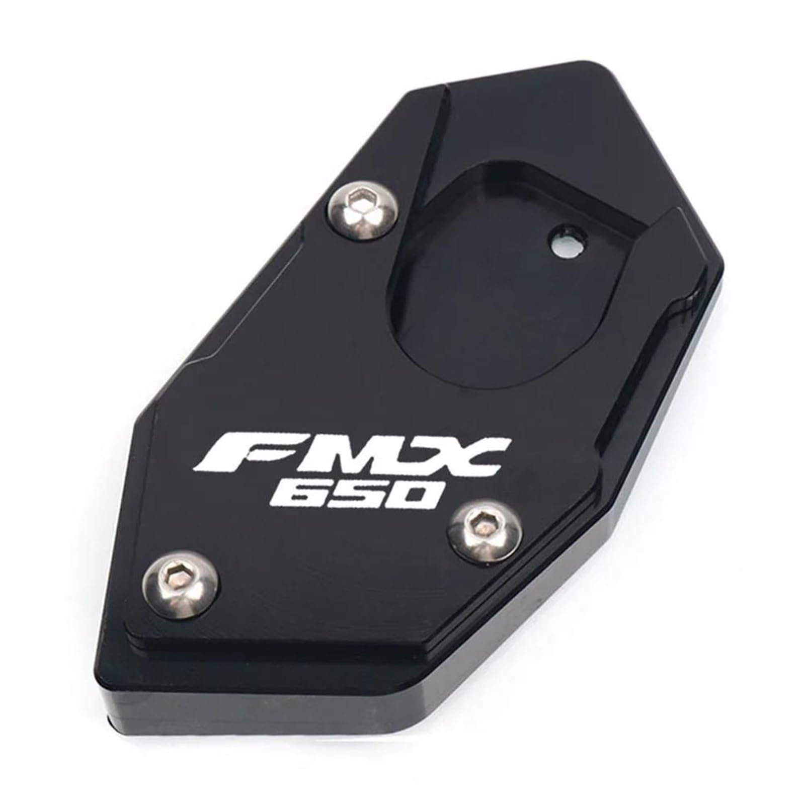 Ein Muss für Motorradliebhaber CNC Kickstand Fuß Seite Ständer Verlängerung Pad Unterstützung Platte Vergrößern Für XLV 600 650 700 TRANSALP DOMINATOR NX650 FMX650(FMX 650 Black) von AXIAOLIN