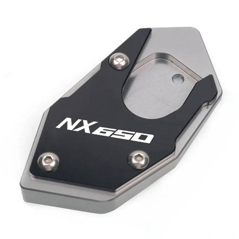 Ein Muss für Motorradliebhaber CNC Kickstand Fuß Seite Ständer Verlängerung Pad Unterstützung Platte Vergrößern Für XLV 600 650 700 TRANSALP DOMINATOR NX650 FMX650(NX 650 Titanium) von AXIAOLIN