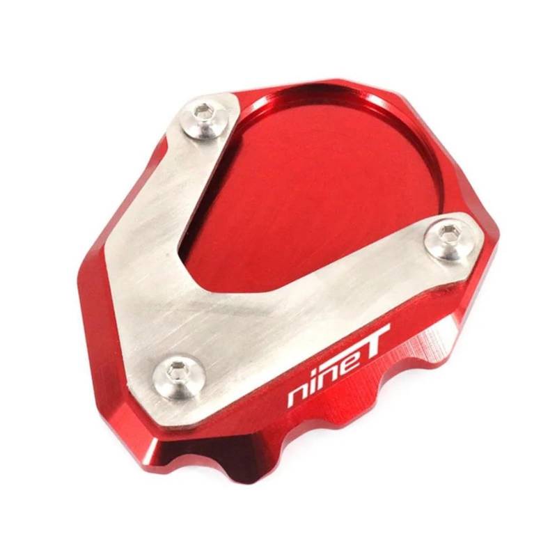 Ein Muss für Motorradliebhaber CNC Kickstand Fuß Seite Ständer Verlängerung Pad Unterstützung Platte Vergrößern Ständer Für R Nine TR NineT Rnine T RNINET 2014 2015 2016(Red) von AXIAOLIN