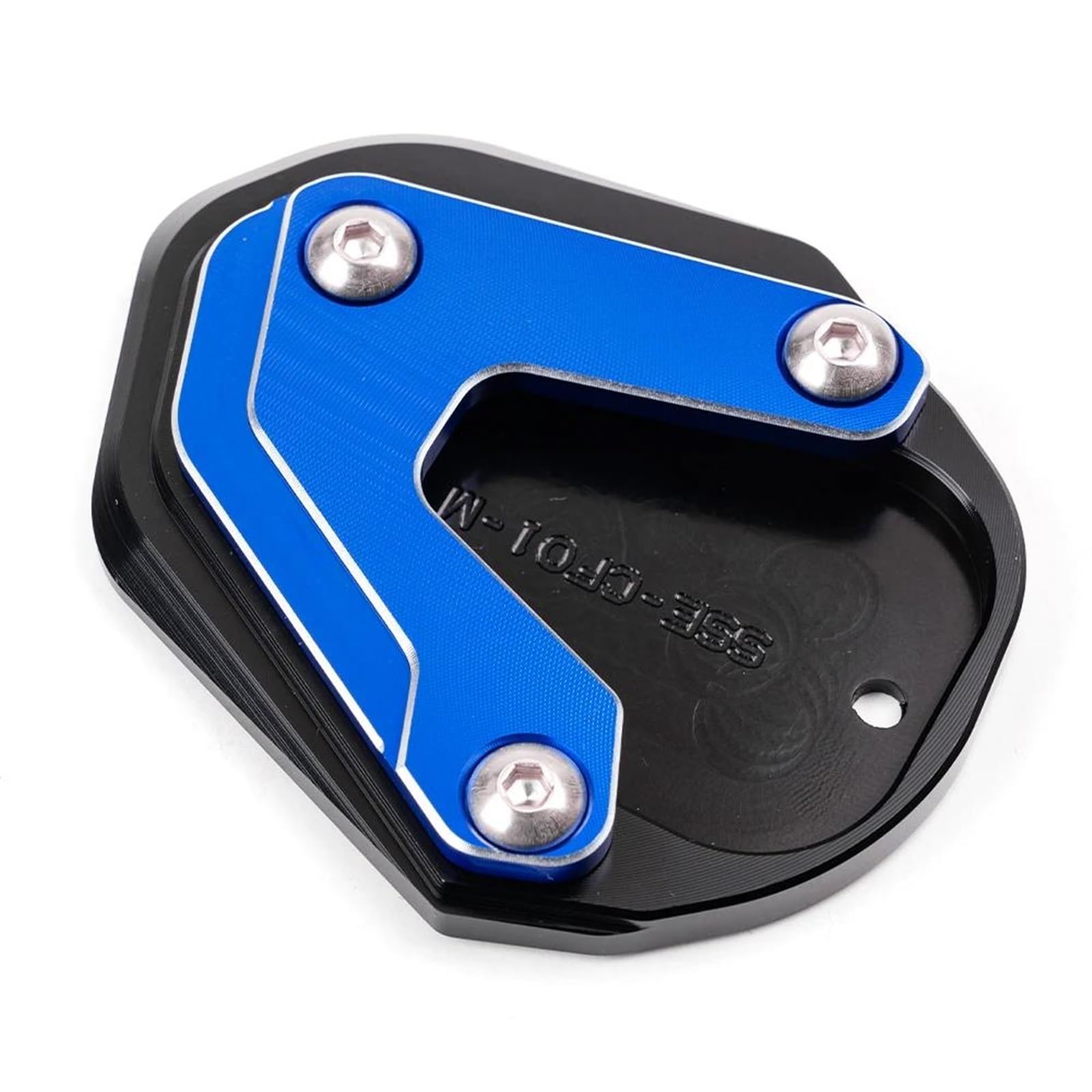 Ein Muss für Motorradliebhaber Für 800MT 650MT 650 800 MT 650 TR-G Motorrad Aluminium Kickstand Fuß Seitenständer Vergrößerungspad(Stand pad-Blue) von AXIAOLIN