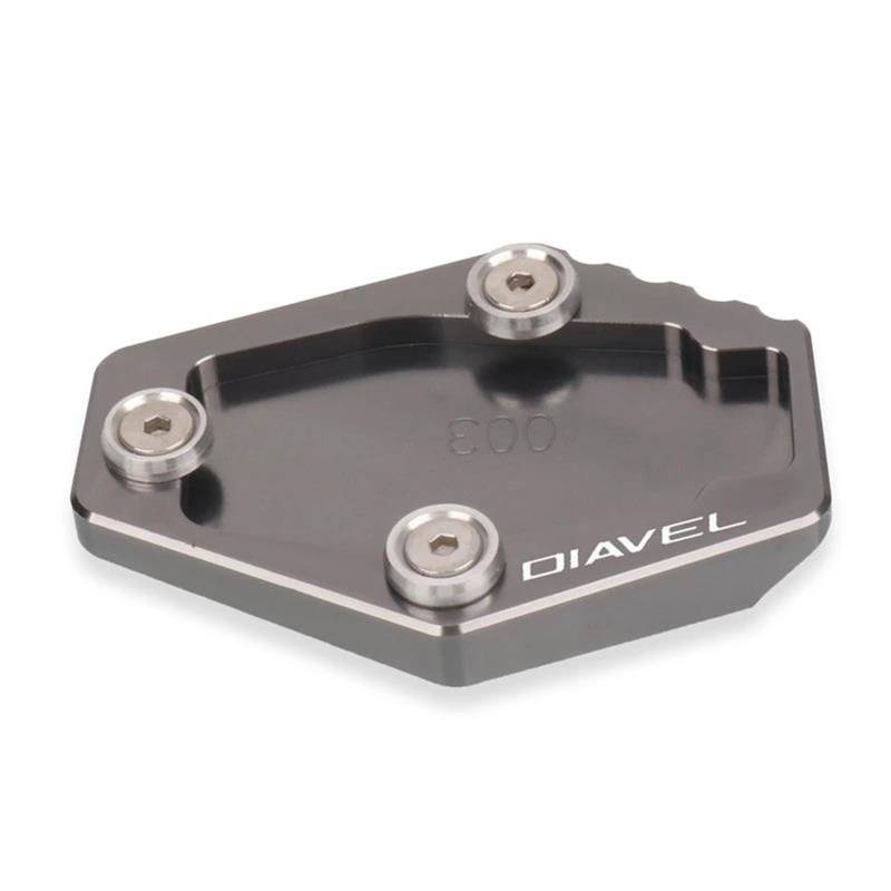 Ein Muss für Motorradliebhaber Für Diavel 1260 Diavel1260 2019 2020 2021 2022 Motorrad CNC Kickstand Fuß Seite Stehen Verlängerung Pad Unterstützung Platte(Titanium,1) von AXIAOLIN