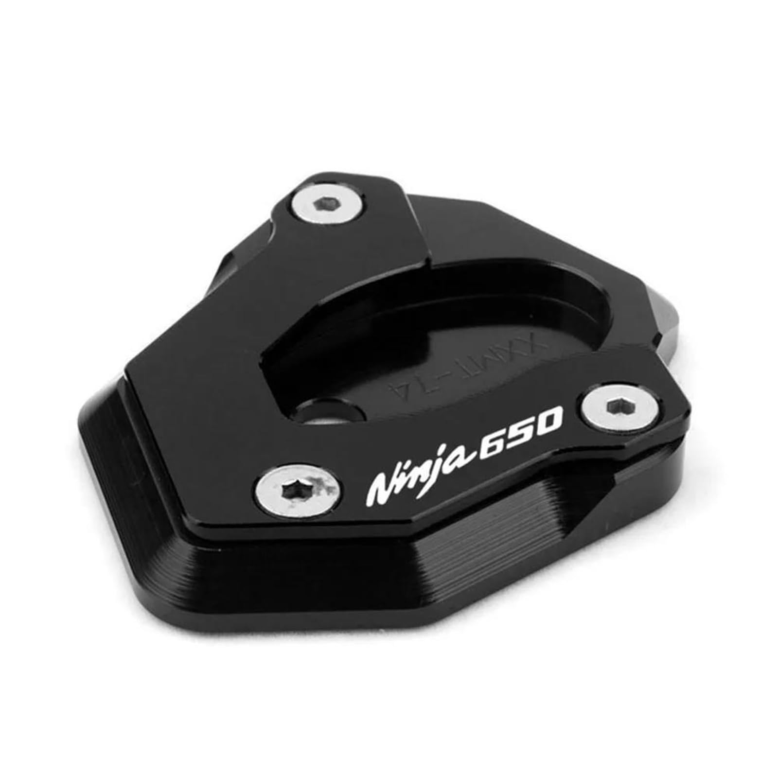 Ein Muss für Motorradliebhaber Für NINJA 650 2017-2023 Motorrad CNC Kickstand Seitenständer Ständer Erweiterung Vergrößerung Pad(Black) von AXIAOLIN