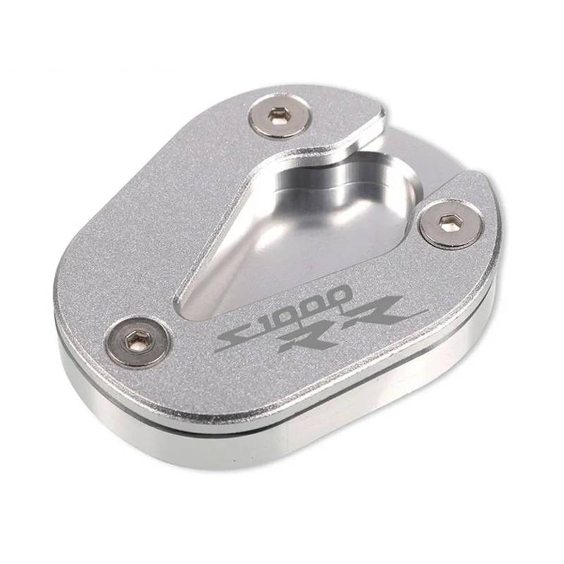 Ein Muss für Motorradliebhaber Für S1000XR S1000 XR S 1000 XR 2020 2021 2022 Motorrad CNC Kickstand Seitenständer Ständer Erweiterung Enlarger Pad(Silver) von AXIAOLIN