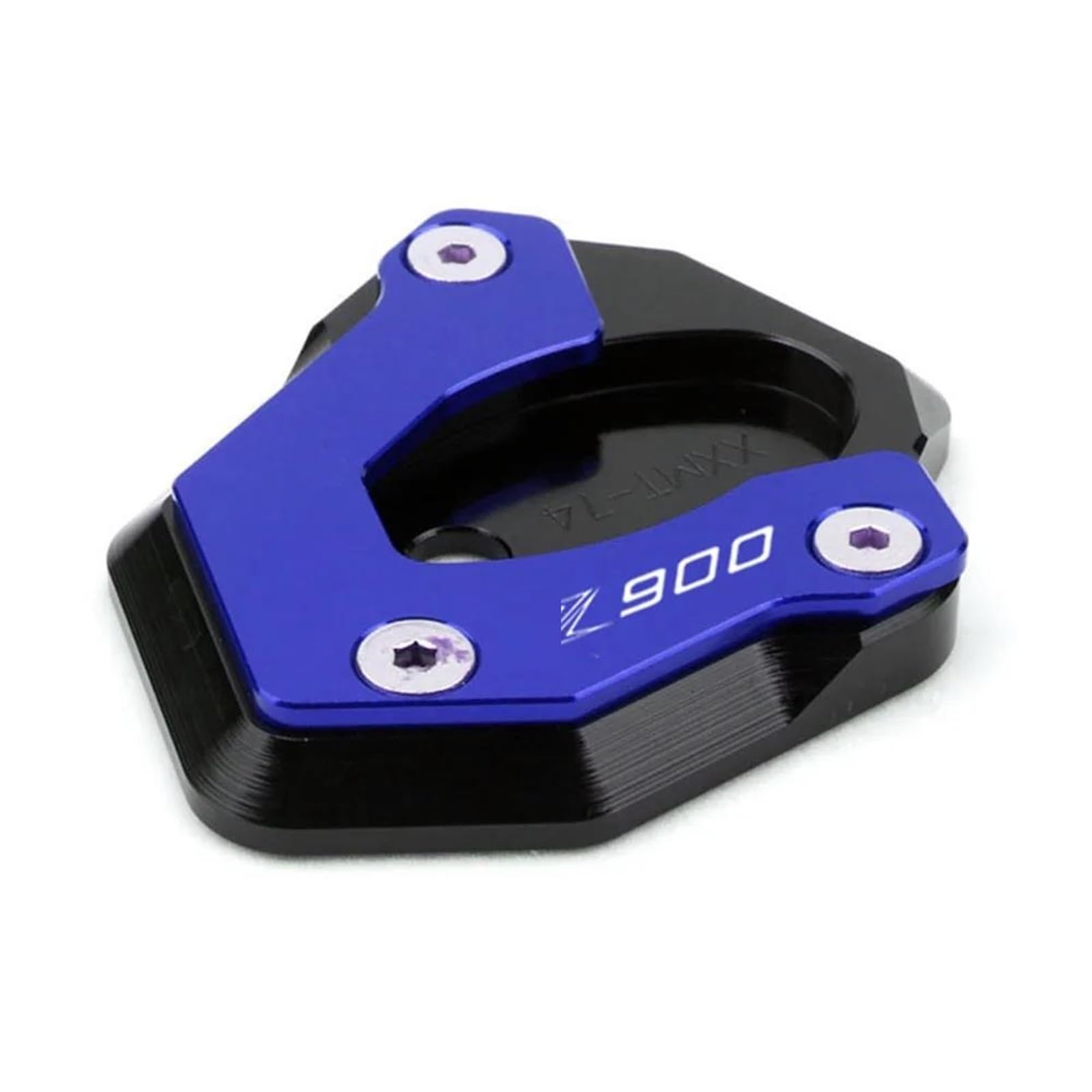 Ein Muss für Motorradliebhaber Für Z900 Z 900 2017-2023 Motorrad CNC Kickstand Seitenständer Ständer Erweiterung Vergrößerung Pad(Blue-Z900) von AXIAOLIN