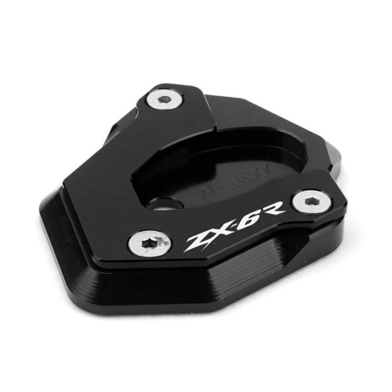 Ein Muss für Motorradliebhaber Für ZX-6R ZX6R ZX 6R 2009-14 Für ZX-10R ZX10R ZX 10R 08-16 Motorrad CNC Kickstand Seitenständer Ständerverlängerung Vergrößerungspad(ZX-6R Black) von AXIAOLIN