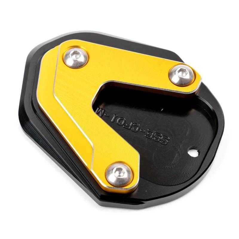 Ein Muss für Motorradliebhaber Motorrad Aluminium Kickstand Fuß Seitenständer Vergrößerer Pad Für 800MT 650MT 650 800 MT 650 TR-G(Stand pad-Gold) von AXIAOLIN