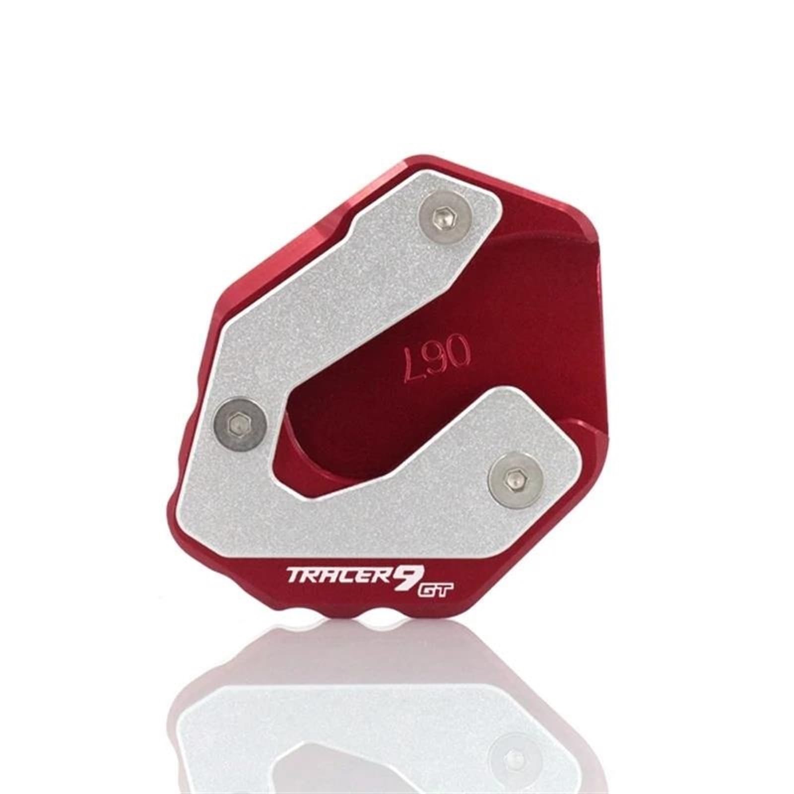 Ein Muss für Motorradliebhaber Motorrad CNC Kickstand Fuß Seite Stehen Verlängerung Pad Unterstützung Platte Vergrößern Für TRACER 9 TRACER 9GT 2021-2022(Tracer9GT Red) von AXIAOLIN