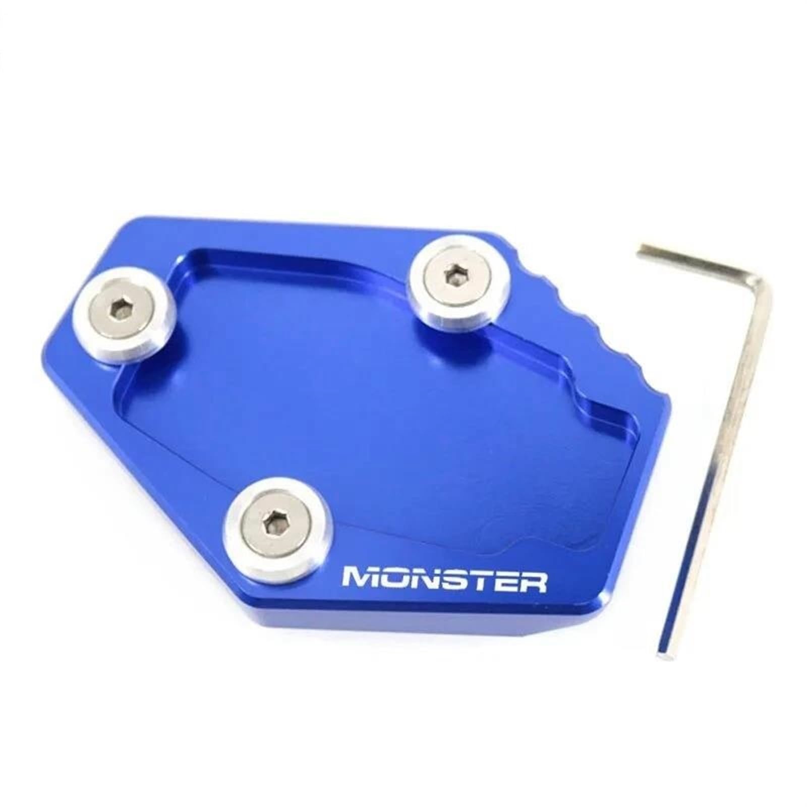 Ein Muss für Motorradliebhaber Motorrad CNC Kickstand Fuß Seitenständer Verlängerung Pad Stützplatte Für 795 796 821 1200 1200S Multistrada 1200(Blue) von AXIAOLIN