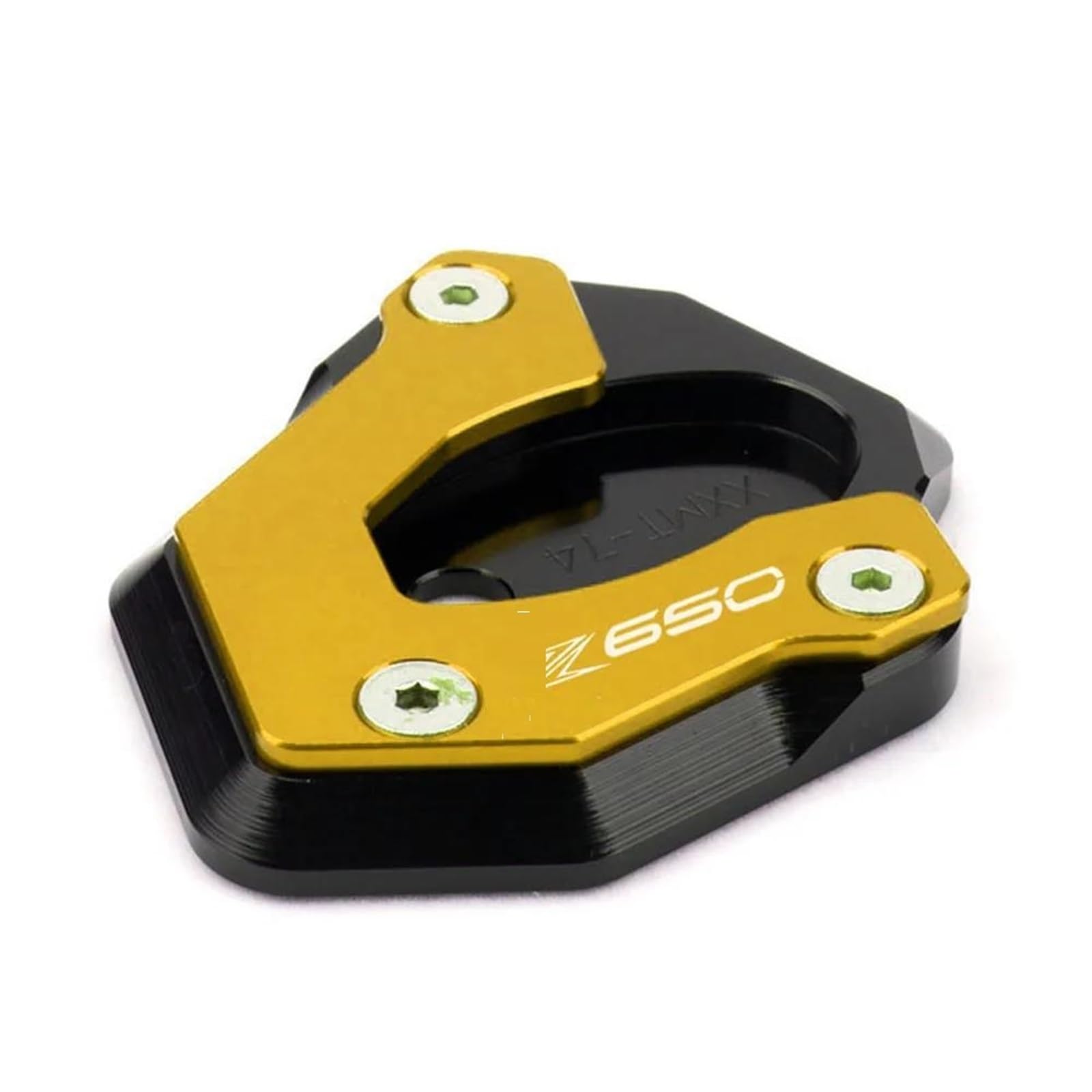 Ein Muss für Motorradliebhaber Motorrad CNC Kickstand Fuß Seitenständer Verlängerung Pad Stützplatte Für Z650 Z900 Z900RS Z 650 900 2017-2023(Z650 Gold) von AXIAOLIN