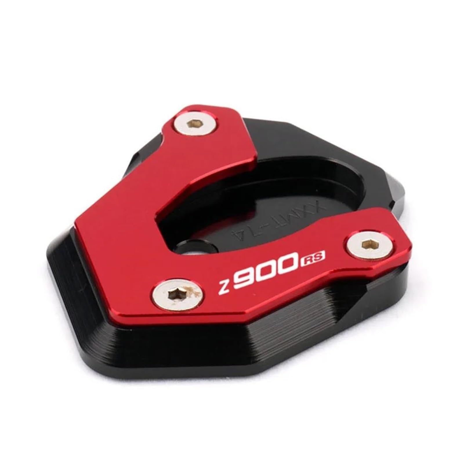 Ein Muss für Motorradliebhaber Motorrad CNC Kickstand Fuß Seitenständer Verlängerung Pad Stützplatte Für Z650 Z900 Z900RS Z 650 900 2017-2023(Z900RS Red) von AXIAOLIN