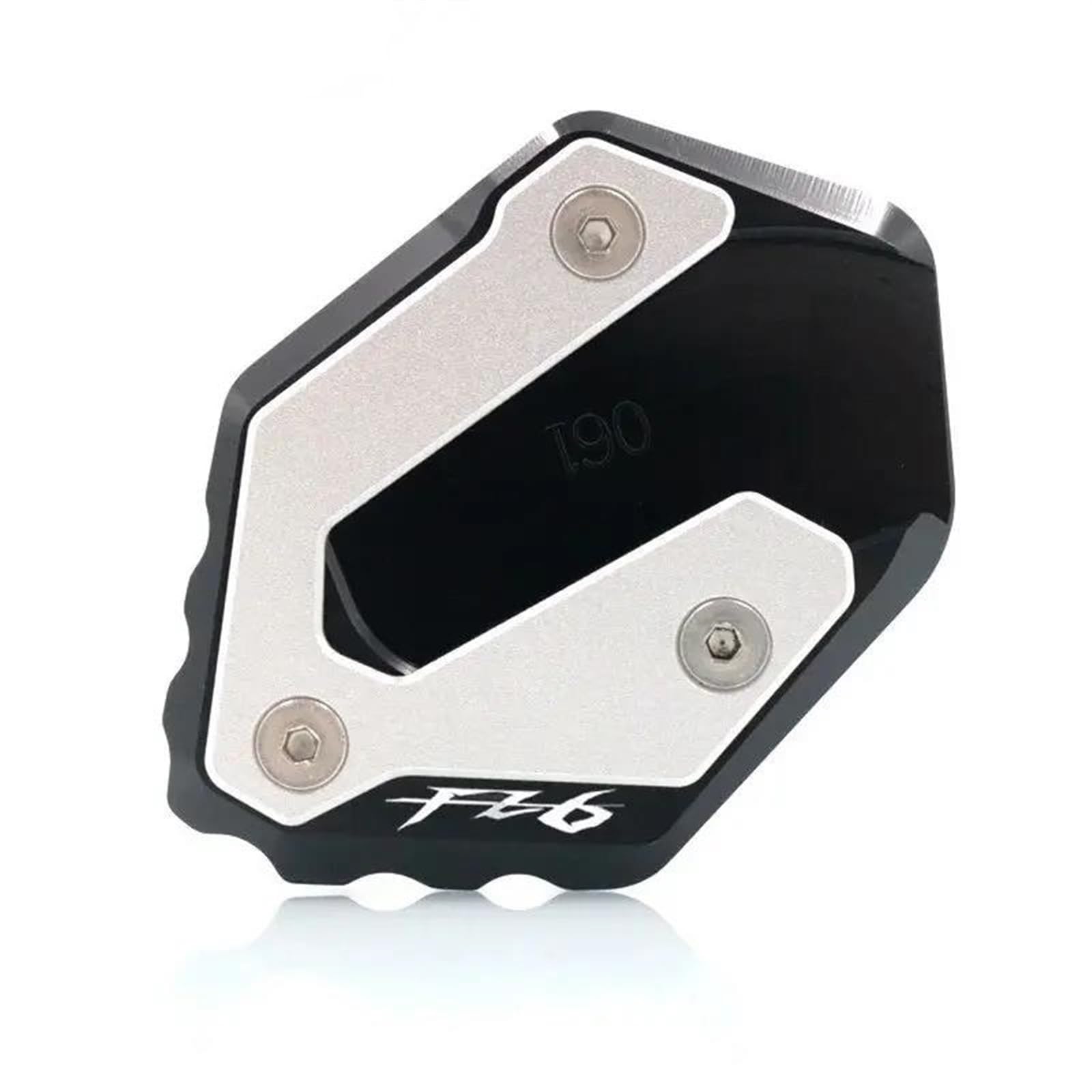 Ein Muss für Motorradliebhaber Motorrad CNC Kickstand Fuß Seitenständer Verlängerung Pad Stützplatte Vergrößern Für FZ6 FAZER FZ6R FZ6-S2 2004-2009(FZ6-Black) von AXIAOLIN