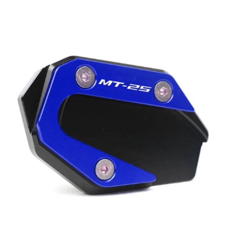 Ein Muss für Motorradliebhaber Motorrad CNC Kickstand Fuß Seitenständer Verlängerung Pad Stützplatte Vergrößern Für YZF-R3 YZF-R25 MT-03 MT-25 YZF MT R3 R25(MT-25 Blue) von AXIAOLIN