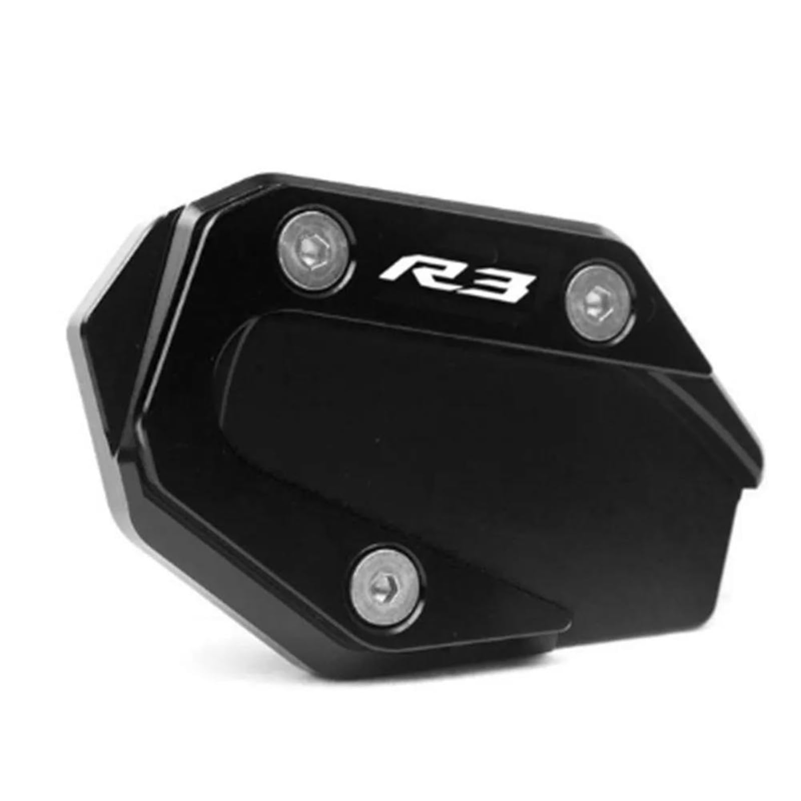 Ein Muss für Motorradliebhaber Motorrad CNC Kickstand Fuß Seitenständer Verlängerung Pad Stützplatte Vergrößern Für YZF-R3 YZF-R25 MT-03 MT-25 YZF MT R3 R25(R3 Black) von AXIAOLIN