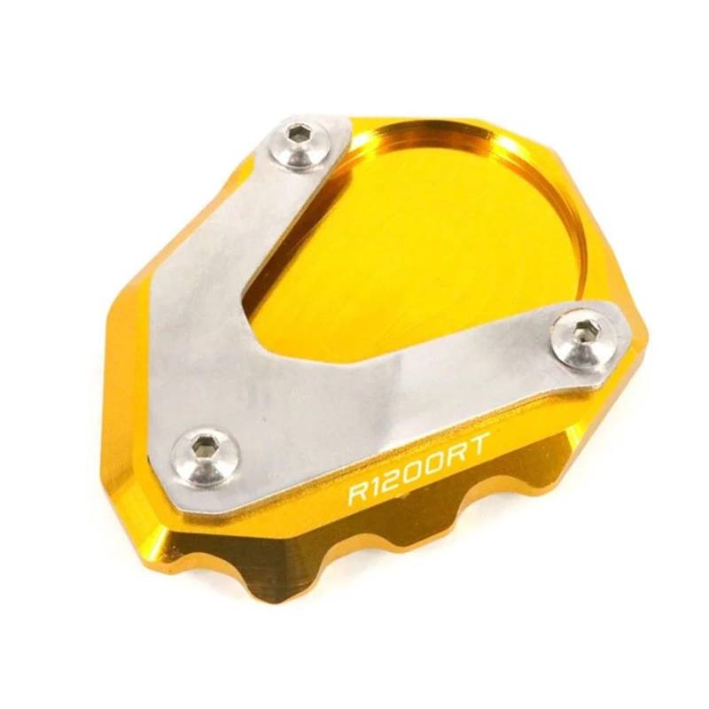 Ein Muss für Motorradliebhaber Motorrad CNC Kickstand Fuß Seitenständer Verlängerung Pad Stützplatte Vergrößern Ständer Für R1200RT R1200 RT R 1200RT 2004-2013(Gold) von AXIAOLIN