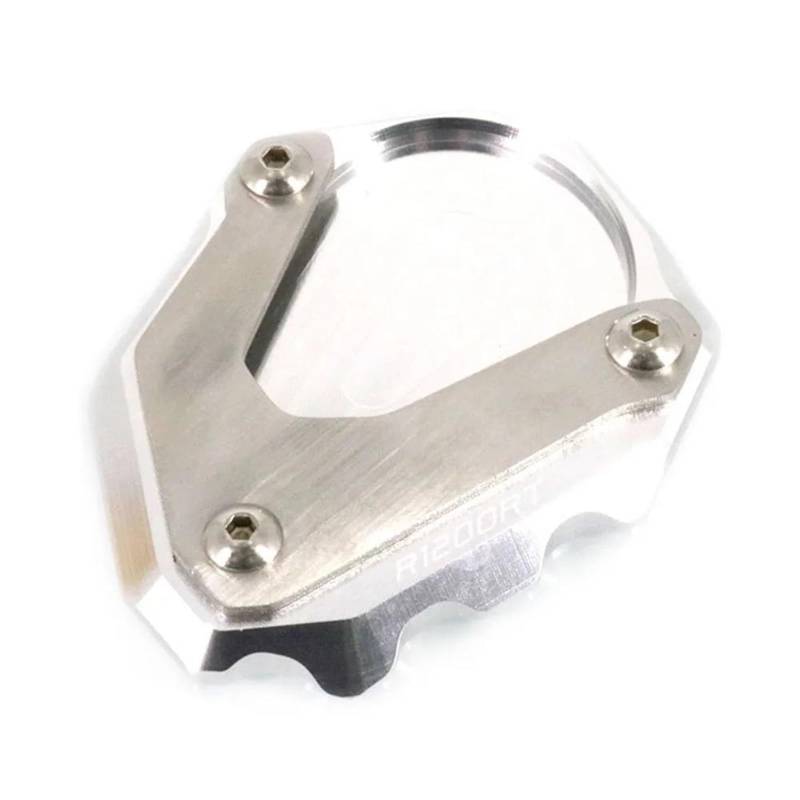 Ein Muss für Motorradliebhaber Motorrad CNC Kickstand Fuß Seitenständer Verlängerung Pad Stützplatte Vergrößern Ständer Für R1200RT R1200 RT R 1200RT 2004-2013(Silver) von AXIAOLIN