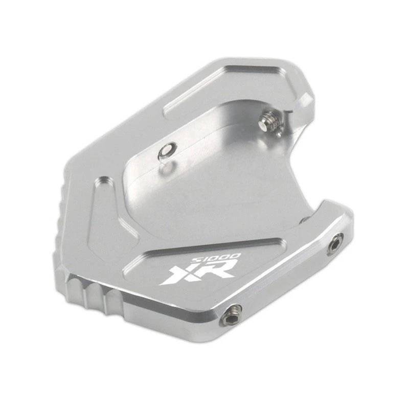 Ein Muss für Motorradliebhaber Motorrad CNC Kickstand Seitenständer Ständer Erweiterung Enlarger Pad Für S1000XR S1000 XR S 1000 XR 2020 2021 2022(Silver) von AXIAOLIN