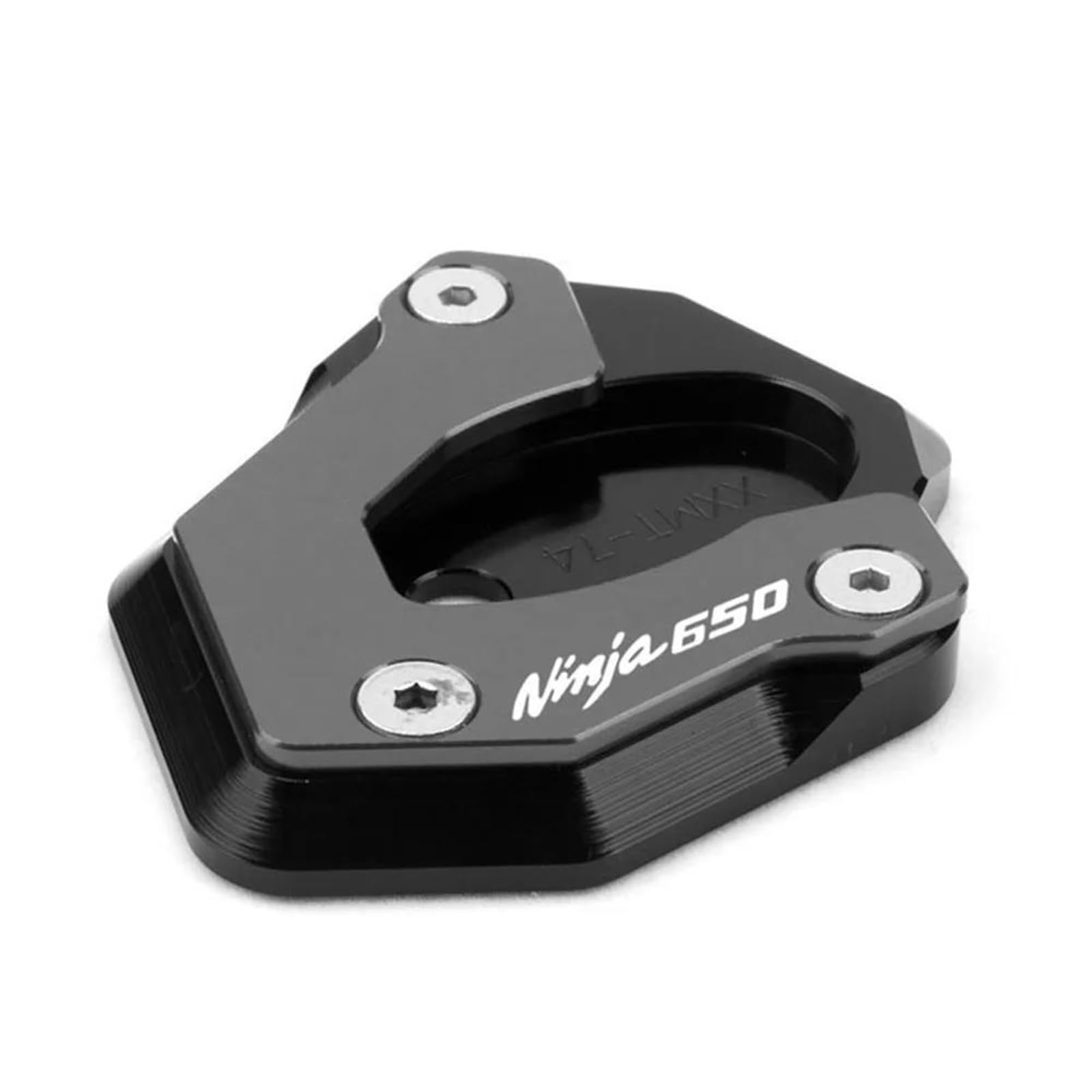 Ein Muss für Motorradliebhaber Motorrad CNC Kickstand Seitenständer Ständer Erweiterung Vergrößerer Pad Für NINJA 650 2017-2023(Titanium) von AXIAOLIN